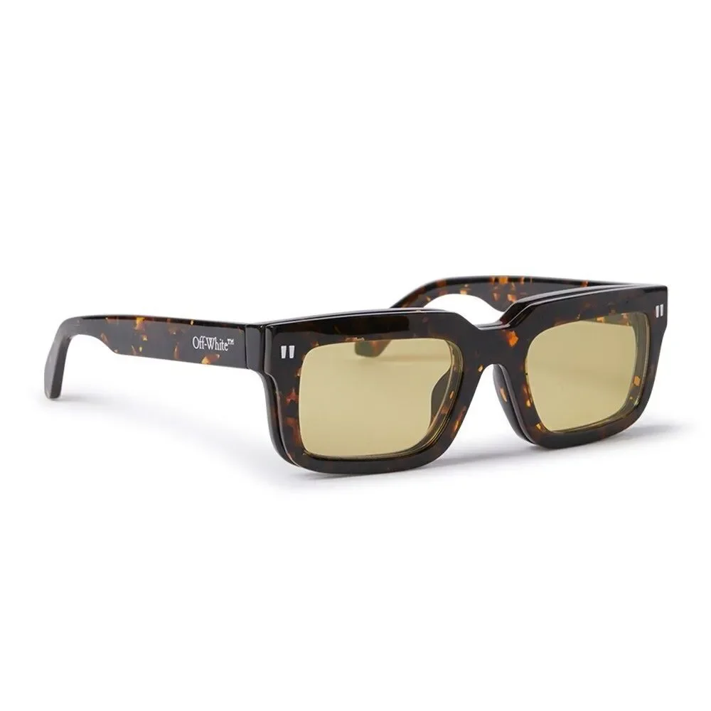NWT Off-White CLIP ON -OERI130S24PLA0016018 Havana Yellow 50mm Sunglasses